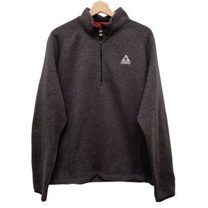 Gerry 1/4 Zip Pullover Sweater Men's Charcoal Gray Men’s Zip-Up Sweater - Large